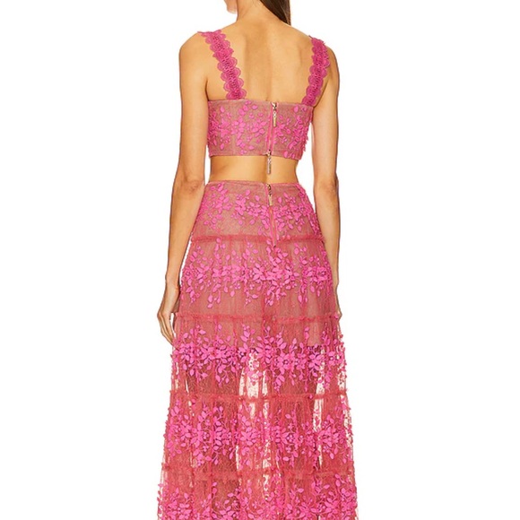 Small. Worn Once! Bronx and Banco Megan Two Piece Set in Hot Pink - Picture 2 of 3